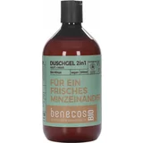 Benecos benecosbio 2u1 gel za tuširanje "osvježavajuća menta" - 500 ml
