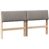  Tapecirani uzglavlje Sivo-smeđa 150 cm Čvrsto borovo drvo | shoptok.hr