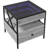 vidaXL Stolić s beskonačnim LED svjetlima boja hrasta 50x50x51 cm | shoptok.hr