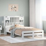  Krevet s regalom z knjige bez madraca bijeli 135x190cm borovina | shoptok.hr
