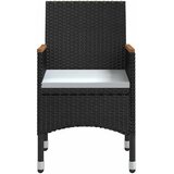  5-dijelni vrtni blagovaonski set s jastucima crni | shoptok.hr
