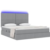  LED krevet za pohranu s madracem Svjetlosiva 180 x 200 cm | Shoptok.si