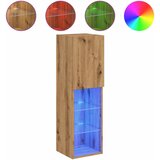 Maison Chic TV omarica - TV stojalo - Televizijska omarica z LED lučkami artisian hrast 30,5x30x102 cm, (21698975) Cene