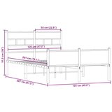 vidaXL Posteljni okvir brez vzmetnice hrast 120x200 cm inženirski les | Shoptok.si