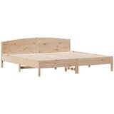 vidaXL Posteljni okvir z vzglavjem 200x200 cm trdna borovina, (21038468) Cene