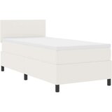  Krevet s podnicom s madracem krem 100x200 cm baršunasta tkanina | shoptok.hr