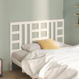 Maison Chic posteljno vzglavje - vzglavna omarica - nočna omarica belo 146x4x100 cm trdna borovina, (21705911) | Shoptok.si