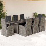  9-dijelni vrtni blagovaonski set sivi od poliratana | shoptok.hr