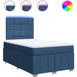 vidaXL Krevet s oprugama i madracem plavi 120 x 200 cm od tkanine | shoptok.hr