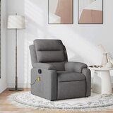 vidaXL masažni naslanjač temno sivo blago | Shoptok.si