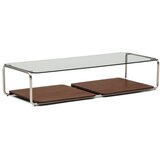Kave Home Tamno smeđi stolić za kavu sa staklenom pločom stola 60x140 cm Tarsel – | shoptok.hr