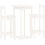  The Living Store Barska garnitura 3-delna bela trdna borovina - Barska Garnitura, (21444542) | Shoptok.si