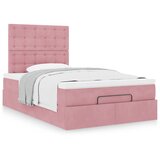  Okvir za krevet s madracima ružičasti 120 x 190 cm baršunasti | shoptok.hr