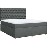 vidaXL Okvir kreveta s oprugama i madrac svjetlosivi 180x200cm tkanina | shoptok.hr