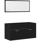  Set namještaja za kupaonicu 4 pcs Crni hrast Konstruirano drvo | shoptok.hr
