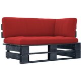 The Living Store Vrtni kotni kavč iz palet črna impregnirana borovina - Kotni Kavč Iz Palet, (21480377) | Shoptok.si