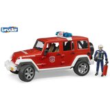 Bruder Jeep wrangler gasilsko vozilo s figurico 2528 | Shoptok.si