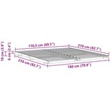  Krevetna konstrukcija Bijelo 180 x 210 cm Čvrsto borovo drvo | shoptok.hr