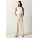 Happiness İstanbul Women's Cream Wide Leg Thick Knitwear Trousers cene
