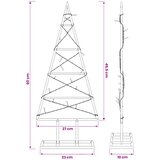  Metalna božićna jelka KUOPIO 60 cm Topla bijela | shoptok.hr