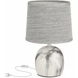 Candellux Lighting Svetlo siva namizna svetilka s tekstilnim senčnikom (višina 25 cm) Adelina –