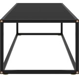  Stolić za kavu crni s crnim staklom 120 x 50 x 35 cm | shoptok.hr