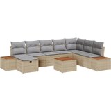  Sjedeća garnitura za vrt 9 kom. Bež poliratan 55 x 62 x 69 cm | shoptok.hr