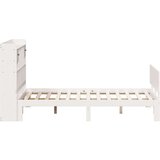 vidaXL Knjižna postelja brez ležišča bela 140x190 cm trdna borovina | Shoptok.si
