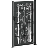  Vrtna vrata Crna 110 x 180 cm Čelik s prahom premazan | shoptok.hr