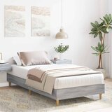  Okvir kreveta bez madraca siva Sonoma 75x190 cm izrađeno drvo | shoptok.hr