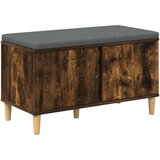  Haldna klop z blazino z vrati Dimljeni oreh 80 x 38 x 46 cm, (5000155727) | Shoptok.si