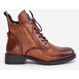 EVENTO PE1 Insulated Ankle Boots With Flat Heel And Decoration Camel Leonise | Shoptok.si