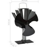  Ventilator za peć na toplinski pogon s 3 lopatice crni | shoptok.hr