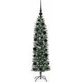  Umjetno vitko božićno drvce Zelena i bijela 120 cm | shoptok.hr