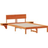  Konstrukcija postelje z vzglavjem Voskast rjav 120 x 200 cm, (5000126692) | Shoptok.si