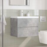  2-dijelni set kupaonskog namještaja siva boja betona drveni 60 x 38.5 x 45 cm | Shoptok.si