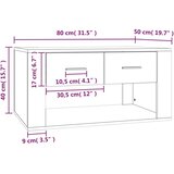 Stolić za kavu boja hrasta sonome 80x50x40 cm konstruirano drvo | shoptok.hr
