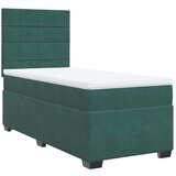vidaXL Box spring krevet s madracem tamnozeleni 80 x 200 cm baršunasti | shoptok.hr
