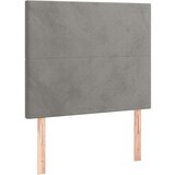  Box spring s madracem LED svjetlosivi 90x190 cm baršun | shoptok.hr