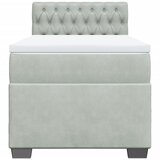 Box spring krevet s madracem svjetlosivi 100x200 cm baršunasti | shoptok.hr