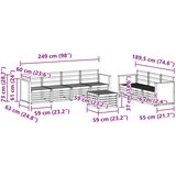  Setovi sofa 8 pcs Čvrsto drvo akacije | shoptok.hr