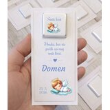  Krstni konfet ploščica s čokoladico in angelčkom v modri barvi KRDAR 550-02 | Shoptok.si