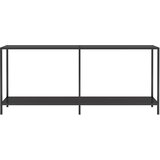  Konzolni stol crni 180 x 35 x 75,5 cm od kaljenog stakla | Eponuda.com