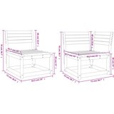  5-dijelni set vrtnih sofa voštano smeđi od masivne borovine | shoptok.hr