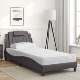  Krevet Viana s madracem sivi 80 x 200 cm od umjetne kože | shoptok.hr