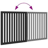  Vrata za pse s 2 panela sklopiva crna 160 cm od drva topole | Eponuda.ba
