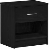  Noćni ormarić s ladicom crni 39x28x41 cm | Eponuda.com