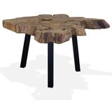  Klubska mizica iz prave tikovine 80x70x38 cm | Shoptok.si