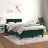  box spring s madracem tamnozeleni 120x190 cm baršunasti | shoptok.hr