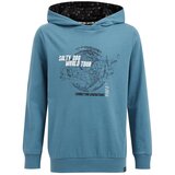 WE Fashion Majica petrol / črna / bela | Shoptok.si